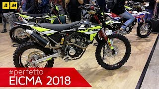 Fantic Motor 125 Enduro e Supermoto a EICMA 2018 ENGLISH SUB [upl. by Erida]