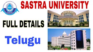 sastra university 2021 telugu  Sastra university fees details 2021  Sastra university cutoff [upl. by Enirahtac598]