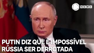 Presidente russo diz que é impossível país ser derrotado no campo de batalha [upl. by Begga]