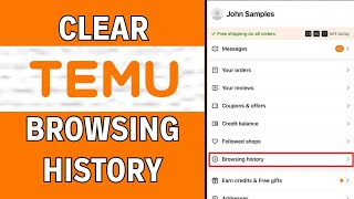 How To Remove Browsing History On Temu LATEST GUIDE [upl. by Oijile]