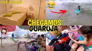 CHEGAMOS GUARUJÁ PRAIA COM OS AMIGOS TOUR PELO APÊ FAZENDO TATU ♥  Bruna Paula [upl. by Cyrill]