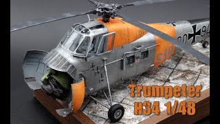 Trumpeter 148 HH34 Sikorsky Full Build [upl. by Smoht519]