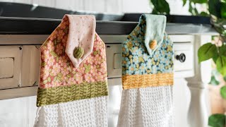 How to Make June Tailor Hanging Towels  a Shabby Fabrics Tutorial [upl. by Phillada]