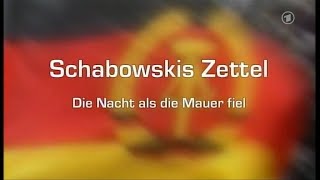 Schabowskis Zettel [upl. by Assiruam]