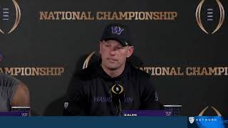 Washington Press Conference Highlights  2024 CFP National Championship [upl. by Julita]