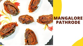 PathrodeMangalore delicacyTaro leaf roll recipePatra [upl. by Tobe]