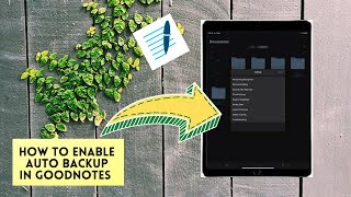 How To Enable Auto Backup In GoodNotes l GoodNotes 5 app l iPad Pro l [upl. by Beera]