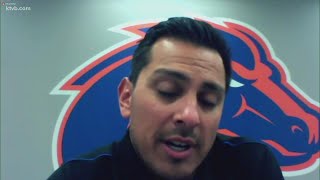 Boise States Andy Avalos on Senior Night game vs New Mexico [upl. by Airdnax645]