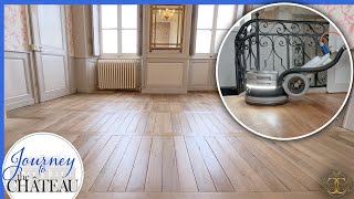 Restoring and Refinishing 17th Century Parquet Wood Flooring in a Chateau [upl. by Raseda284]