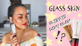 GLASS SKIN ✨  Dewy Foundation Routine [upl. by Ahtreb]