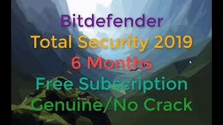 Bitdefender Total Security 2019 Free UNLIMITED SUBSCRIPTION  Genuine  Works on any version [upl. by Arik436]