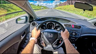 2012 Honda Civic IX 14 iVTEC 100HP 0100 POV Test Drive 1712 Joe Black [upl. by Neddie]