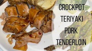 Easy Crock Pot Teriyaki Pork Tenderloin Dinner Recipe cookingwithpanda [upl. by Adria]