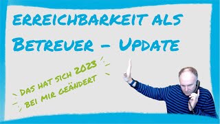 Deine Erreichbarkeit als Betreuer in 2023 [upl. by Wyne]