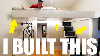 DIY Loft Bed and Staircase Build With Free99 Plans [upl. by Malan]