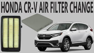 Honda CRV Engine amp Cabin Air Filter Replacement 20172022 15L [upl. by Sherfield]