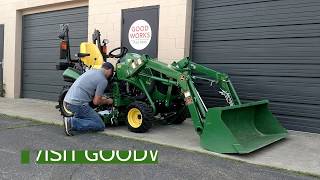 How To Remove amp Reinstall A John Deere Front End Loader [upl. by Eniamert773]