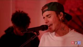 Justin Bieber Peaches Acoustic Live NPR Music [upl. by Liebman]