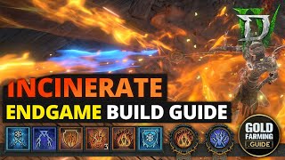 Incinerate Sorcerer Build Guide  Easy T100 Pit  Boss Killer in Diablo 4 Season 6 Vessel of Hatred [upl. by Garvey]