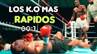 Los 10 NOCAUTS MÁS Rápidos de la Historia del BOXEO Peleas Increíbles [upl. by Chem]