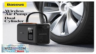 Baseus Wireless Air Compressor Inflatable Pump Dual Cylinder Electric Tire Inflator Review [upl. by Nosraep]