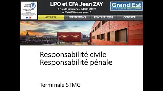 BAC STMG DROIT RESPONSABILITÉ CIVILE ET PÉNALE [upl. by Woehick262]