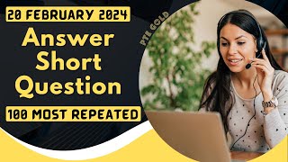 PTE Answer Short Question  JANUARY 2024  Most Repeated [upl. by Airamesor]