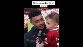 Oxladechamberlain’s son Axel speaking scouse 🥹😁 LFC Anfield ❤️ [upl. by Ahsiekal]