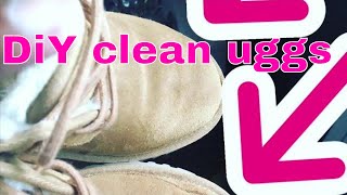 Diy cleaning uggs ugg boots  shoes restoring suede leather [upl. by Glynn233]