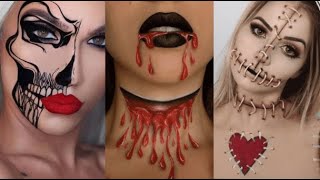 Increíbles maquillajes para Halloween 2023  easy makeup halloween 2023  2024 halloween2023 [upl. by Ailhad]