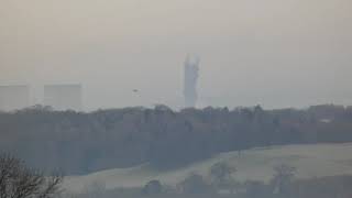 Rugeley Power Station chimney Demolition from 20km away 2412021 [upl. by Nagoh969]