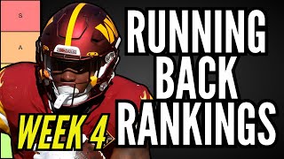 MUST START RBs for Week 4 Fantasy Football Tier List [upl. by Flory]