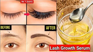 Homemade Eyelash Growth Serum  Grow Long Lashes and Thick Eyebrows in 3 Days  DIY Serum [upl. by Lleuqram]