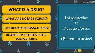 Basics of Pharmaceutics and Dosage Form  Pharmaceutics [upl. by Krishnah]