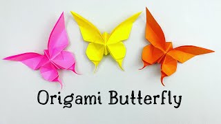 DIY ORIGAMI BUTTERFLY  Paper Crafts For School  Paper Craft  Easy Origami  paper butterfly [upl. by Shandee]