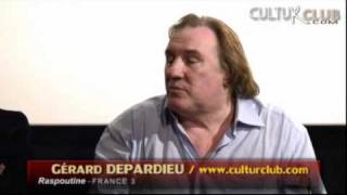 GÉRARD DEPARDIEU à propos du film RASPOUTINE  bêtisier de Culturclubcom [upl. by Ahsienad]