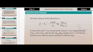 Basic Analytical Chemistry  part 31 Redox Titrations [upl. by Pass250]