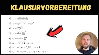 ACHT KLAUSURAUFGABEN zu Analysis 1  FOLGEN und GRENZWERTE  Teil 2 [upl. by Lindley800]