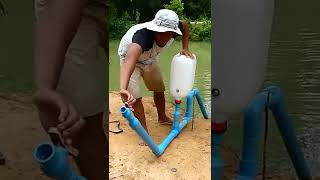 I turn PVC pipe into a water pump no need electric power easy way life hacked at home 24 [upl. by Trinidad852]