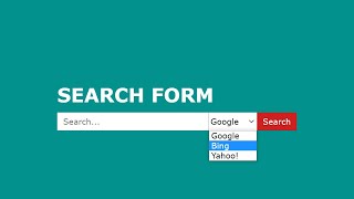 Search Form Select Option  HTML amp CSS [upl. by Marquis]