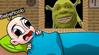 BEBÉ SHERK ME ESPIA MIENTRAS DUERMO 😱 ¿SOBREVIVIRE BEBE NOOB vs SHERK en MINECRAFT [upl. by Nylasej]