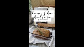 EASY Rosemary Beer Bread NO YEAST Recipe [upl. by Gerick]