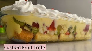 Custard fruit trifle recipe  Custard trifle pudding  Fruit pudding  easy dessert recipes [upl. by Siravrat]