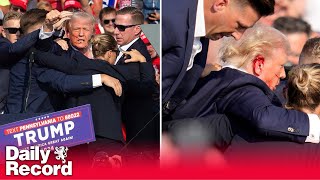 Donald Trump grazed by gunfire during assassination attempt at US rally [upl. by Nodaj]