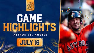 Astros vs Angels Game Highlights 71623  MLB Highlights [upl. by Aramas]