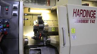 HARDINGE CONQUEST T42 BIG BORE CNC SLANT BED LATHEWITH LIVE TOOLING amp SUBSPINDLE [upl. by Gagliano]