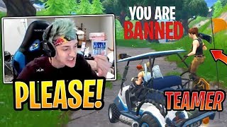 Ninja Begs Epic Games Not to BAN Him After Teaming in Solo  Fortnite Best and Funny Moments [upl. by Aiceled154]