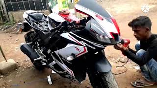 R15 V3  Custom Sticker  graphic decals Installation  r15 modified [upl. by Atiuqat]