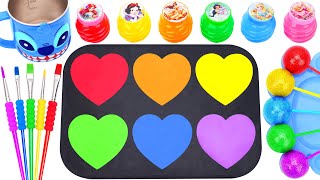 Satisfying Video Rainbow Mixing All Lollipop amp Color SLIME From Rainbow Glitter Candy amp Cutting ASMR [upl. by Orabla695]