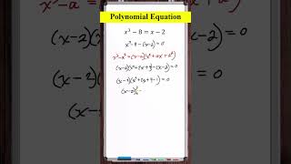 Polynomial Equation  x3  8  x  2 [upl. by Ecahc701]